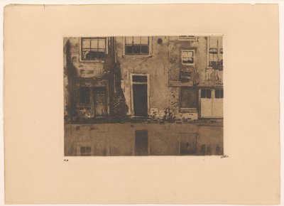 アムステルダムの Zeedijk の後部の眺め 作： Willem Witsen (signed by artist)