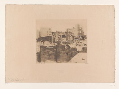 サンフランシスコのポストストリートにある廃墟の眺め ポント・ストリート、サンフランシスコ（原題） 作： Willem Witsen (signed by artist)