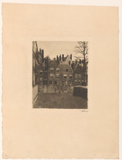 ロッテルダムのグルーネンダール 作： Willem Witsen (signed by artist)
