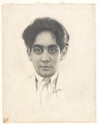 Portret van Karamjit Singh Sahib Bahadur、prins van Kapurthala 作： Willem Witsen (signed by artist)