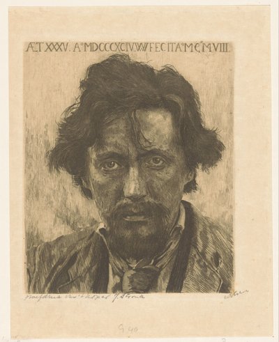 ウィレム・クロースの肖像 作： Willem Witsen (signed by artist)