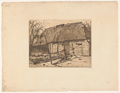 ブラバントの柵のある納屋 作： Willem Witsen (signed by artist)