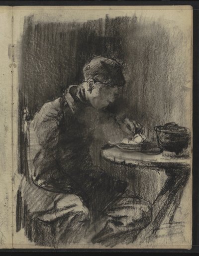 じゃがいもを食べる男の子 作： Willem Arnoldus Witsen