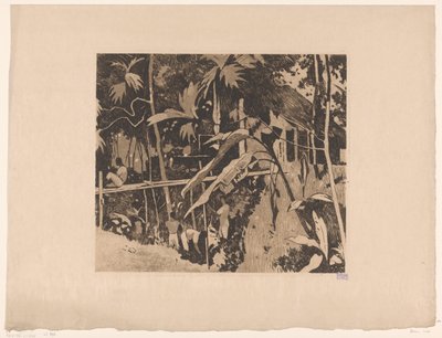 ブイテンゾルグの植生と細い橋 作： Willem Arnoldus Witsen