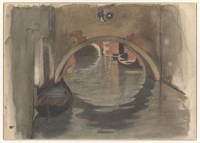 ヴェネツィアのアーチ橋の下を見る 作： Willem Arnoldus Witsen