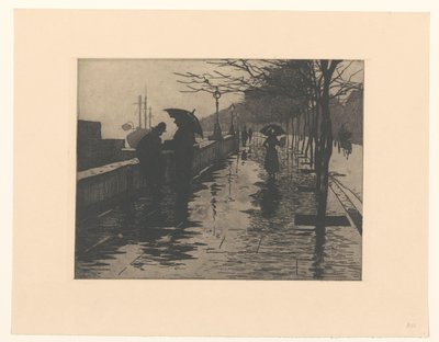 ロンドンのビクトリア堤防の眺め 作： Willem Arnoldus Witsen