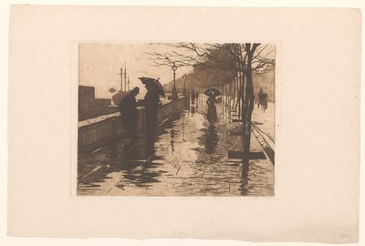 ロンドンのビクトリア堤防の眺め 作： Willem Arnoldus Witsen