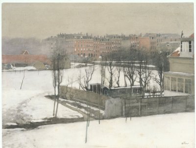 雪の中のオーステルパークの眺め 作： Willem Arnoldus Witsen