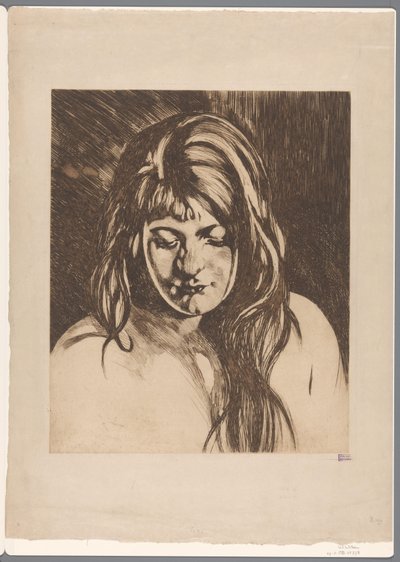 ゆるい髪の女性の頭 作： Willem Arnoldus Witsen