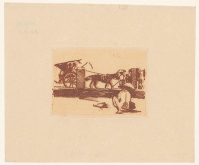 ブイテンゾルグでしゃがむ姿と茶道 作： Willem Arnoldus Witsen