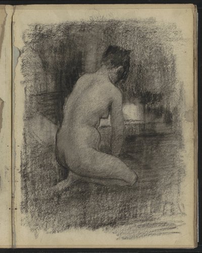 インテリアでひざまずく女性ヌード 作： Willem Arnoldus Witsen