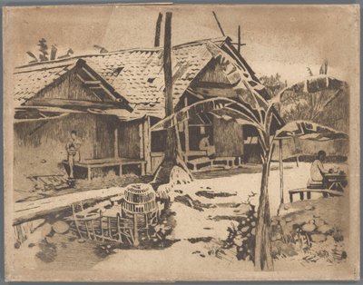 カンポンの Pisang の木、ブイテンゾルグ 作： Willem Arnoldus Witsen