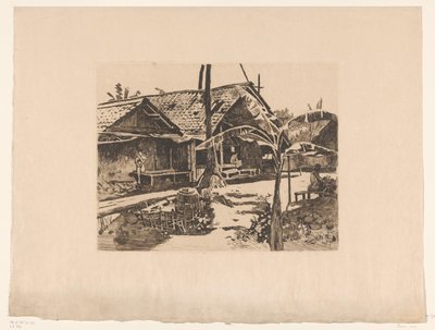 ブイテンゾルグのカンポンにあるピサンの木 作： Willem Arnoldus Witsen