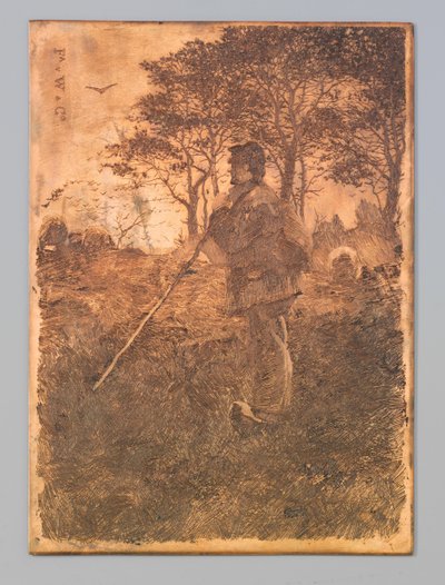 スタッフに寄りかかる羊飼い 作： Willem Arnoldus Witsen