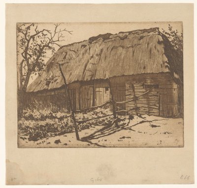 ブラバントの柵のある納屋 作： Willem Arnoldus Witsen