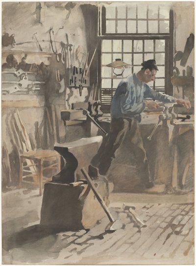 鍛冶屋で働く鍛冶屋 作： Willem Arnoldus Witsen