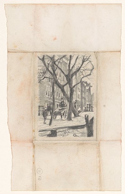 アムステルダムの街並み: Rechtboomsloot 作： Willem Arnoldus Witsen