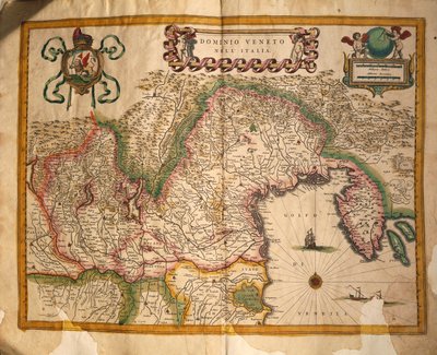 Willem BlaeuのRegionum Italiaeによるイタリアのヴェネト支配地域の地図 作： Willem and Joan  Blaeu