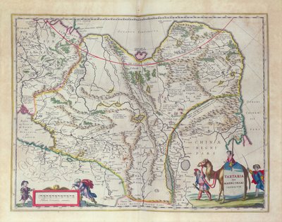 Le Theater du MondeまたはNouvel Atlasからのシベリアと中国の地図、1645 作： Willem Janszoon Blaeu