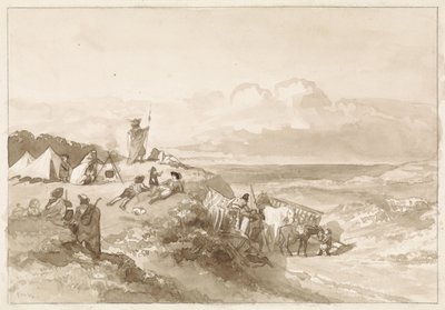 丘陵風景のビバーク 作： Willem de Famars Testas
