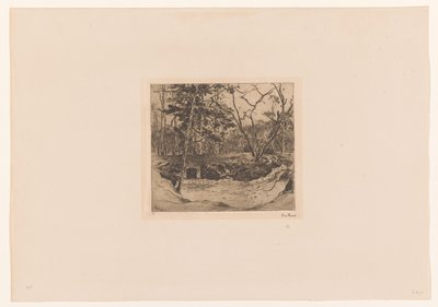 避難所の入り口のある森 作： Willem de Zwart (signed by artist)
