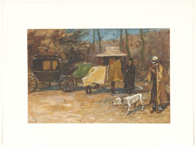 公園で待っている馬車 作： Willem de Zwart