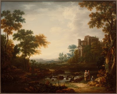 遺跡と人物のある風景 作： Willem van Bemmel