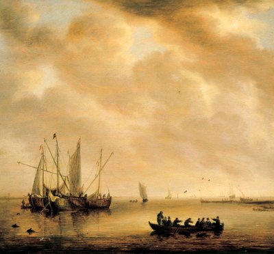 "海景 "を描いたウィレム・ファン・ディエスト（1610-1673）の絵画 作： Willem van Diest