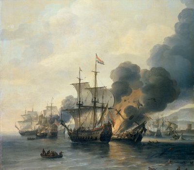 レグホルンの戦い、1653年3月4日、17世紀半ば（油彩・カンヴァス） 作： Willem van Diest