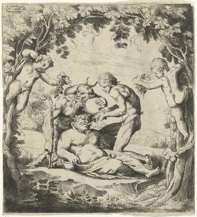 バッカスを飲む 作： Willem van Haecht (II)