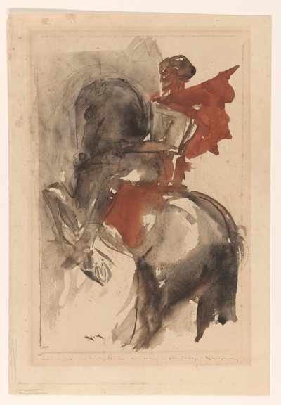馬に乗った騎士 作： Willem van Konijnenburg (signed by artist)