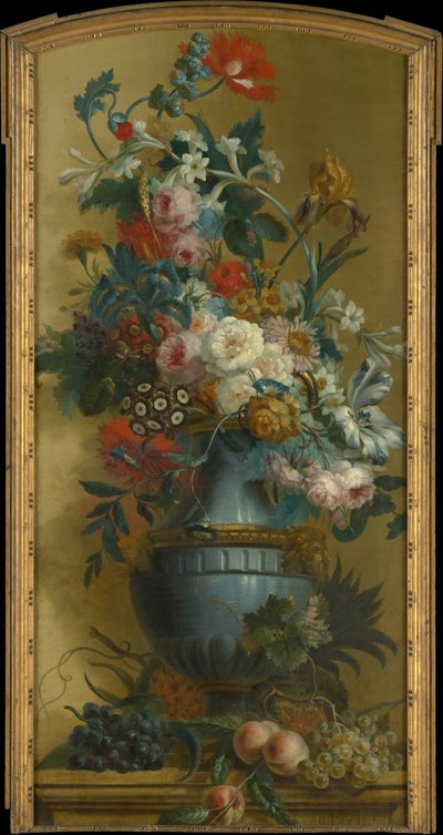 青い花瓶の花 18世紀 作： Willem van Leen