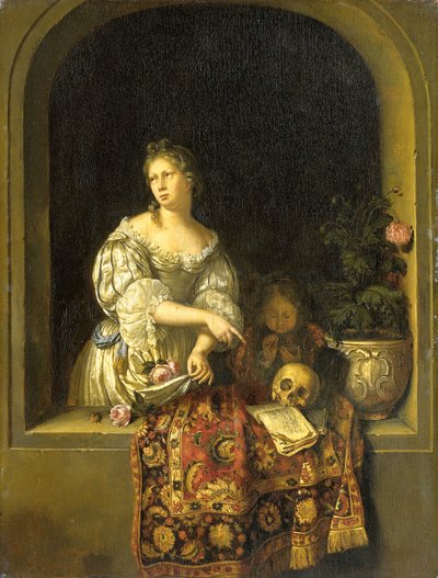 はかなさの寓意 作： Willem van Mieris (attributed to)