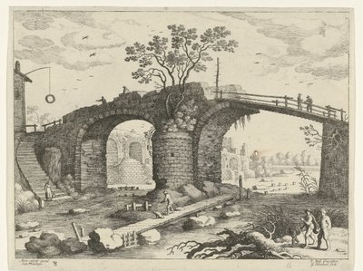 川に架かる橋 イタリアの風景（連載タイトル） 作： Willem van Nieulandt (II)