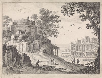 道路沿いの建物 イタリアの風景（連載タイトル） 作： Willem van Nieulandt (II)