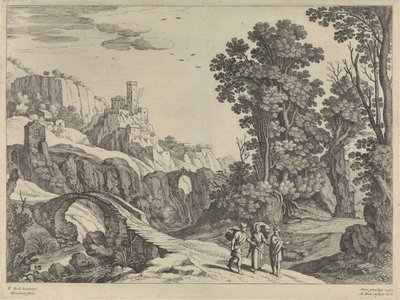 エマオの晩餐のある風景 作： Willem van Nieulandt (II)