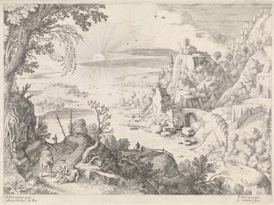 良きサマリア人のいる風景 作： Willem van Nieulandt (II)