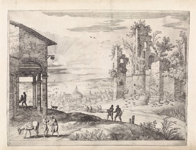 旅館での善きサマリア人のいる風景 イタリアの風景（連載タイトル） 作： Willem van Nieulandt (II)