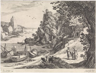 ハガルとイシュマエルの追放のある風景 イタリアの風景（連載タイトル） 作： Willem van Nieulandt (II)