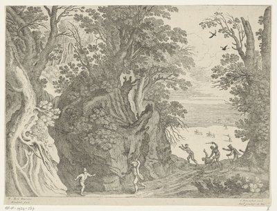 武装強盗のある風景 作： Willem van Nieulandt (II)