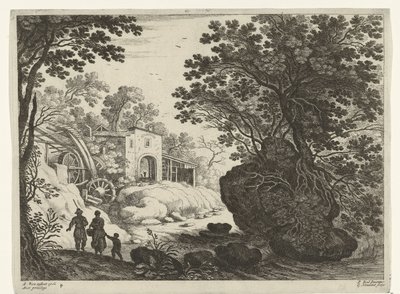 水車小屋の夫婦と子供 イタリアの風景（連載タイトル） 作： Willem van Nieulandt (II)