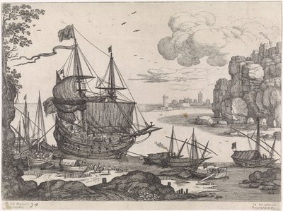 港の船 イタリアの風景（連載タイトル） 作： Willem van Nieulandt (II)