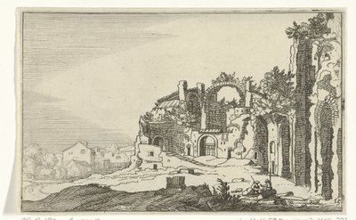 ディオクレティアヌス浴場 ローマ時代の遺跡と海岸の風景 (シリーズ 1) (シリーズ タイトル) 作： Willem van Nieulandt (II)