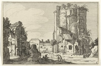 二つの遺跡 ローマ時代の遺跡と海岸の風景 (シリーズ 1) (シリーズ タイトル) 作： Willem van Nieulandt (II)