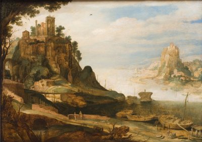 チボリのいわゆるシビュラ神殿のある海岸の風景 作： Willem van Nieulandt d.Y.