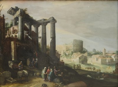 ローマのカンポ・ヴァチーノを望む風景 作： Willem van Nieulandt d.Y.