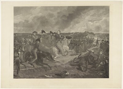 1815年、カトルブラの戦いでのオラニエ公 作： Willem van Senus