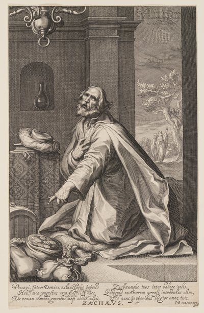 旧約聖書と新約聖書の罪人たち』より「ザカイオス 作： Willem van Swanenburgh