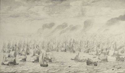 テルハイデの戦い 1653 年 8 月 10 日のテルハイデの戦い: 第一次英蘭戦争 (1652-54) のエピソード 作： Willem van de Velde (I)