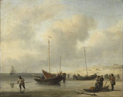 海岸の漁船 作： Willem van de Velde (II)